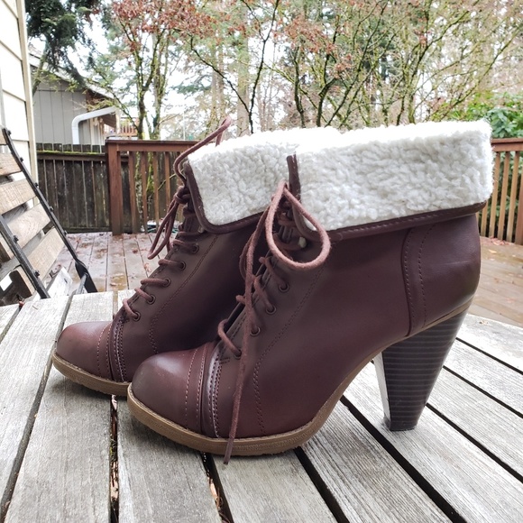 Mossimo Supply Co. Shoes - Faux Fur/Leather Booties